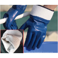 SRSAFETY heavy duty nitrile glove blue color safety cuff glove men glove